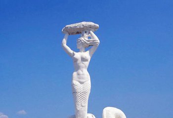 女娲雕塑-景区景点大型神话人物汉白玉女娲补天雕塑