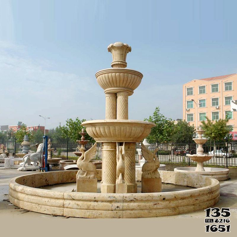 喷泉雕塑-酒店创意大理石喷漆喷泉雕塑高清图片