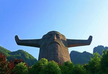 神农雕塑-景区景点大型神农头像青石雕塑