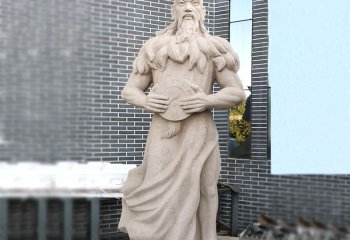 伏羲雕塑-公园广场三皇之首伏羲大理石雕塑像
