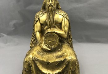 伏羲雕塑-中华民族上古神话人物伏羲黄铜雕像