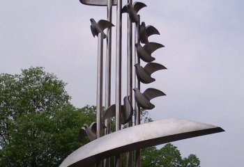 鸽子雕塑-城市不锈钢抽象工艺飞行鸽子雕塑