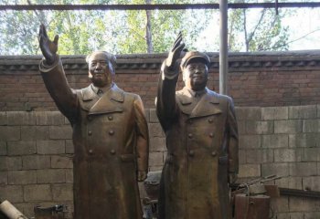 毛泽东雕塑-户外广场铜雕挥手的毛泽东雕塑