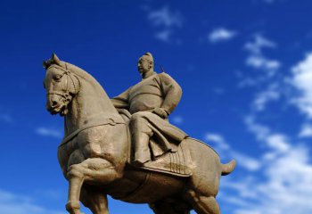骑马雕塑-景区景点花岗岩古代帝王李世民骑马雕塑