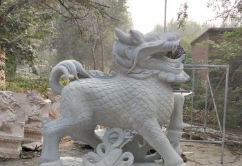 麒麟雕塑-陵园大理石石雕神兽麒麟雕塑