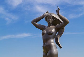 人物雕塑-景区创意不锈钢仿铜女人景观人物雕塑