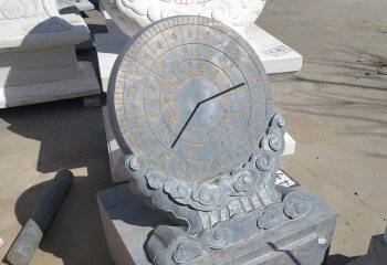 日晷雕塑-古代赤道计时器大理石石雕浮雕日晷雕塑