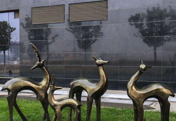 鹿雕塑-户外草坪装饰品摆件鹿雕塑