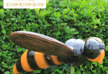 蜜蜂雕塑-学校公园小区草坪彩绘玻璃钢蜜蜂雕塑