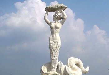 女娲雕塑-景区园林创世神女娲补天大理石雕雕塑