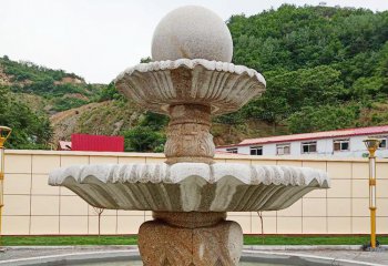 喷泉雕塑-企业厂区摆放花岗岩海螺石雕喷泉