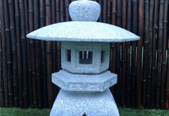 石灯雕塑-庭院花园大理石石雕日式石灯雕塑