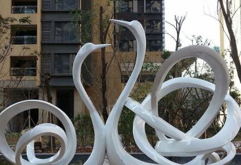 天鹅雕塑-公园小区抽象创意天鹅雕塑