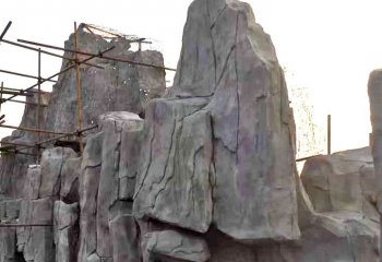 假山雕塑-动物园水泥塑石假山景观雕塑