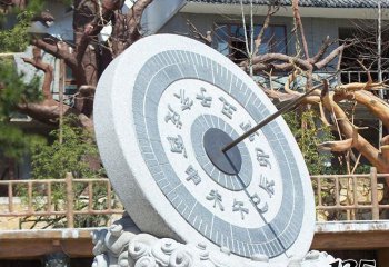 日晷雕塑-校园赤道计时器大理石石雕日晷雕塑