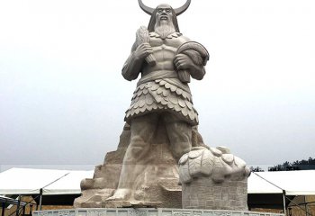 神农雕塑-城市大理石三皇五帝之神农大帝石雕雕像
