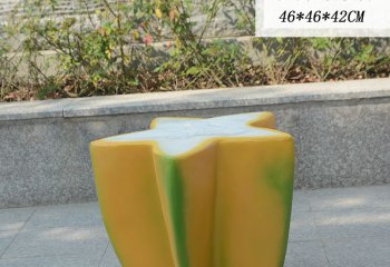 座椅雕塑-步行街街边摆放玻璃钢水果杨桃座椅雕塑摆件
