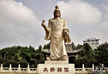 韩信雕塑-景区创意汉白玉兵仙韩信雕塑