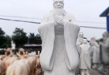 缅怀伟大的文化名人——白居易的汉白玉雕像 