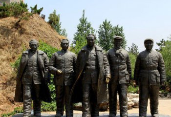 毛泽东雕塑-户外铜雕伟人们与毛泽雕塑