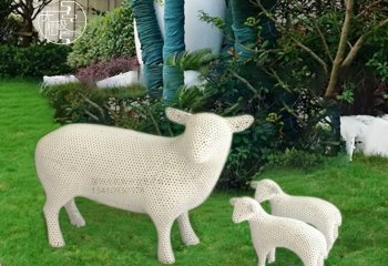 绵羊雕塑-大型室内公园摆放的仿真绵羊雕塑