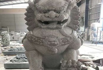 狮子雕塑-大理石石雕户外庭院大型狮子雕塑