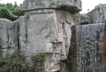 假山雕塑-景区塑石假山流水瀑布水池景观雕塑