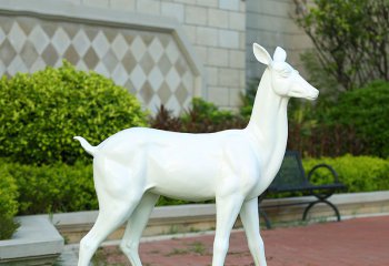 鹿雕塑-户外园林景观玻璃钢鹿雕塑