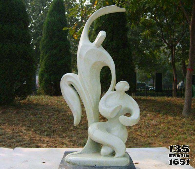 情侣雕塑-户外公园玻璃钢抽象情侣雕塑高清图片