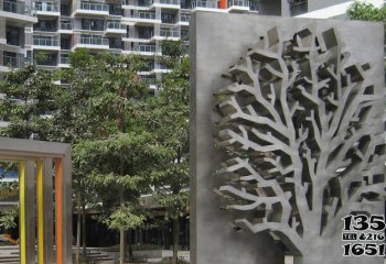 树雕塑-小区公园不锈钢树创意景观浮雕塑