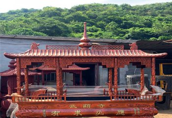 香炉雕塑-佛教寺院户外摆放红铜铸造长形香炉祈福雕塑