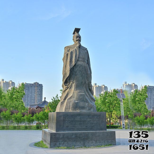杨坚雕塑-公园广场历史名人青石隋文帝杨坚雕塑高清图片