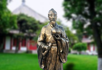张衡塑像-中国东汉时期著名天文学家玻璃钢仿铜张衡雕塑