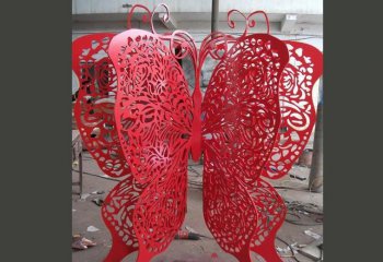 不锈钢镂空蝴蝶雕塑-不锈钢镂空蝴蝶公园抽象动物雕塑