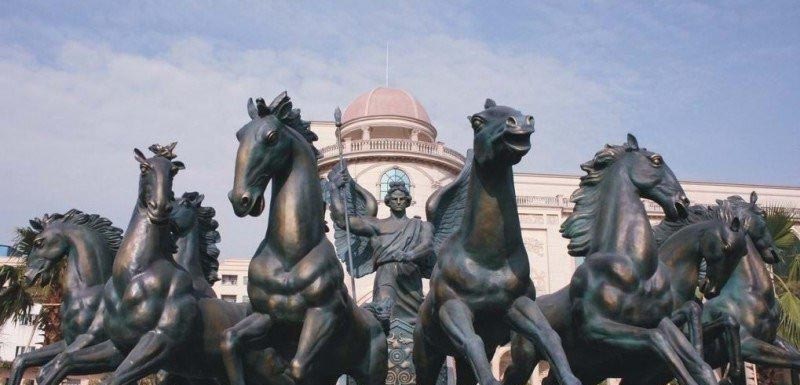 阿波罗战车铜雕-阿波罗战车铜雕广场景观雕塑