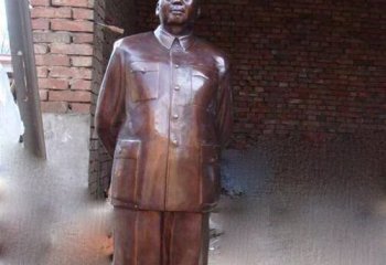铜雕立式毛主席-背手毛主席铜雕 伟人铜雕像