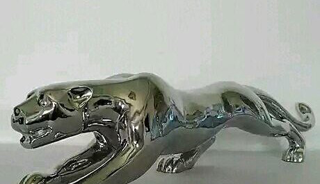 不锈钢抽象豹子-不锈钢抽象豹公园动物雕塑高清图片