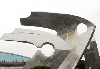 大型不锈钢抽象鱼-不锈钢抽象鱼广场景观雕塑