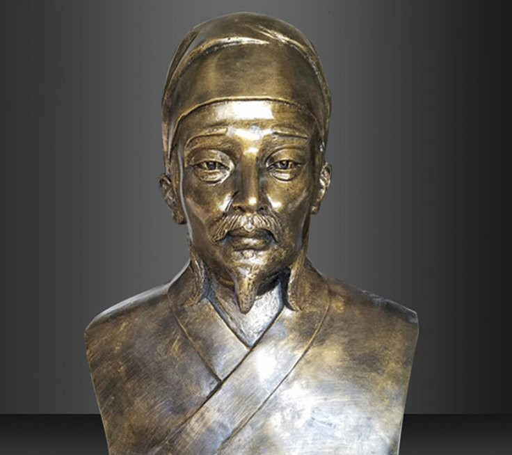 校园玻璃钢仿铜白居易-玻璃钢仿铜白居易胸像校园古代名人雕塑 校园玻璃钢仿铜白居易-玻璃钢仿铜白居易胸像校园古代名人雕塑高清图片