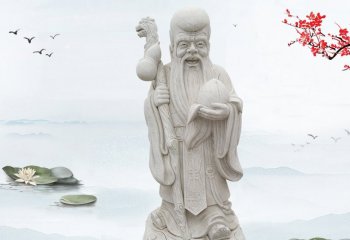 大理石老寿星石雕-大理石老寿星雕塑宗教庙宇神像石雕