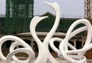 不锈钢抽象天鹅雕塑-不锈钢抽象天鹅雕塑公园抽象动物雕塑