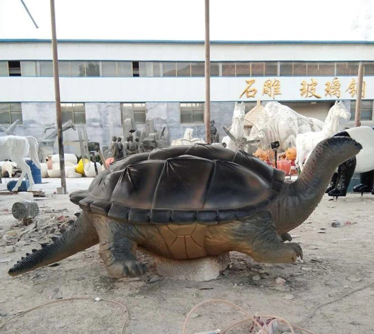 玻璃钢仿真大型乌龟雕塑-玻璃钢仿真乌龟玻璃钢动物雕塑高清图片