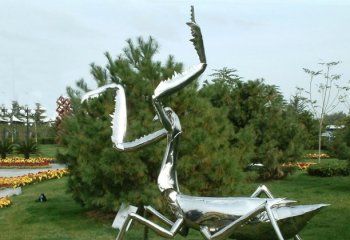 不锈钢螳螂雕塑-不锈钢螳螂雕塑 公园动物雕塑