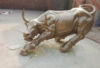 马来西亚定制的华尔街铜牛竣工-华尔街铜牛雕塑 企业铜雕牛雕塑