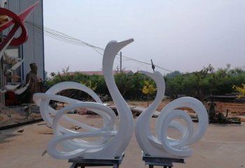 深圳不锈钢抽象天鹅项目-不锈钢抽象天鹅 企业景观雕塑