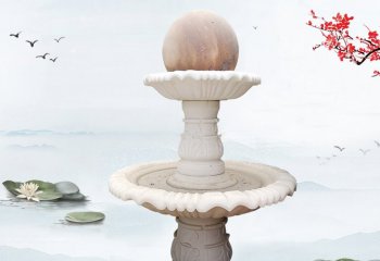 双层风水球石雕-双层风水球石雕 企业风水球喷泉石雕