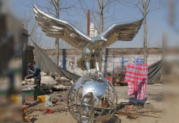 不锈钢老鹰雕塑-不锈钢老鹰雕塑  动物雕塑