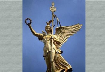 胜利女神铜雕-胜利女神铜雕 广场西方人物