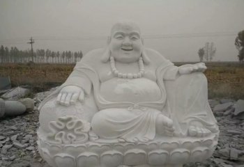 汉白玉弥勒佛-汉白玉弥勒佛雕塑 布袋和尚石雕