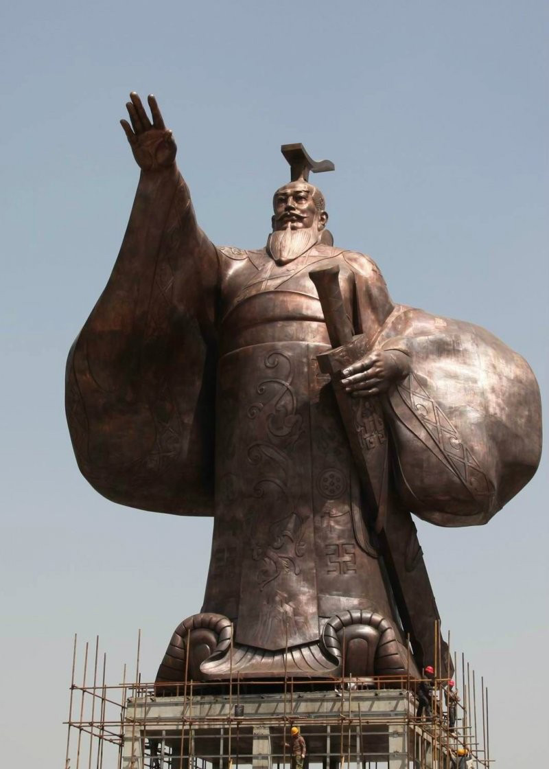 大型秦始皇铜雕-大型秦始皇铜雕 广场古代名人雕塑高清图片